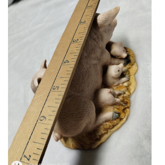 Vintage Homco Porcelain Pig Figurine Sow with Piglets 1443 Made in Taiwan - Picture 10 of 13